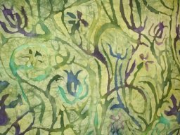 Domokos Barbara_festett-batikolt_A kert_2008 terito